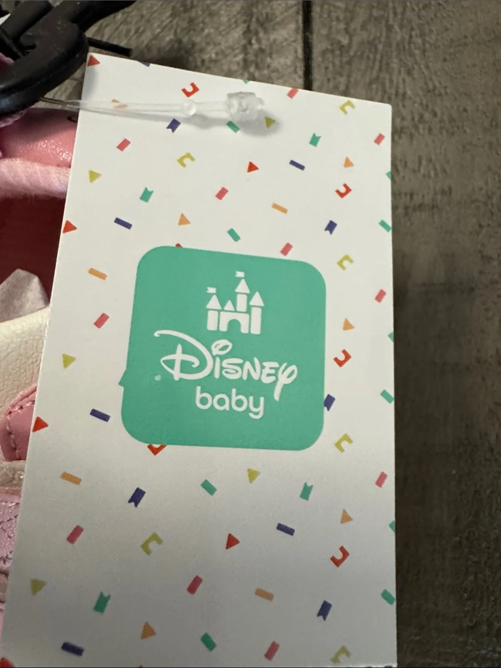 Disney Pink and White Velcro Baby Walker Sneakers